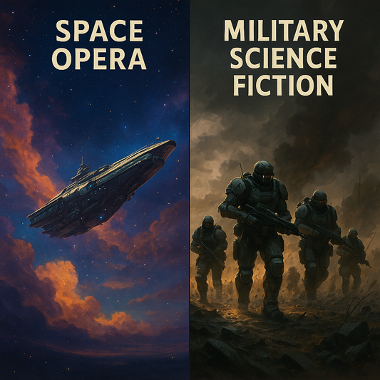 Dual panel galaxy scene