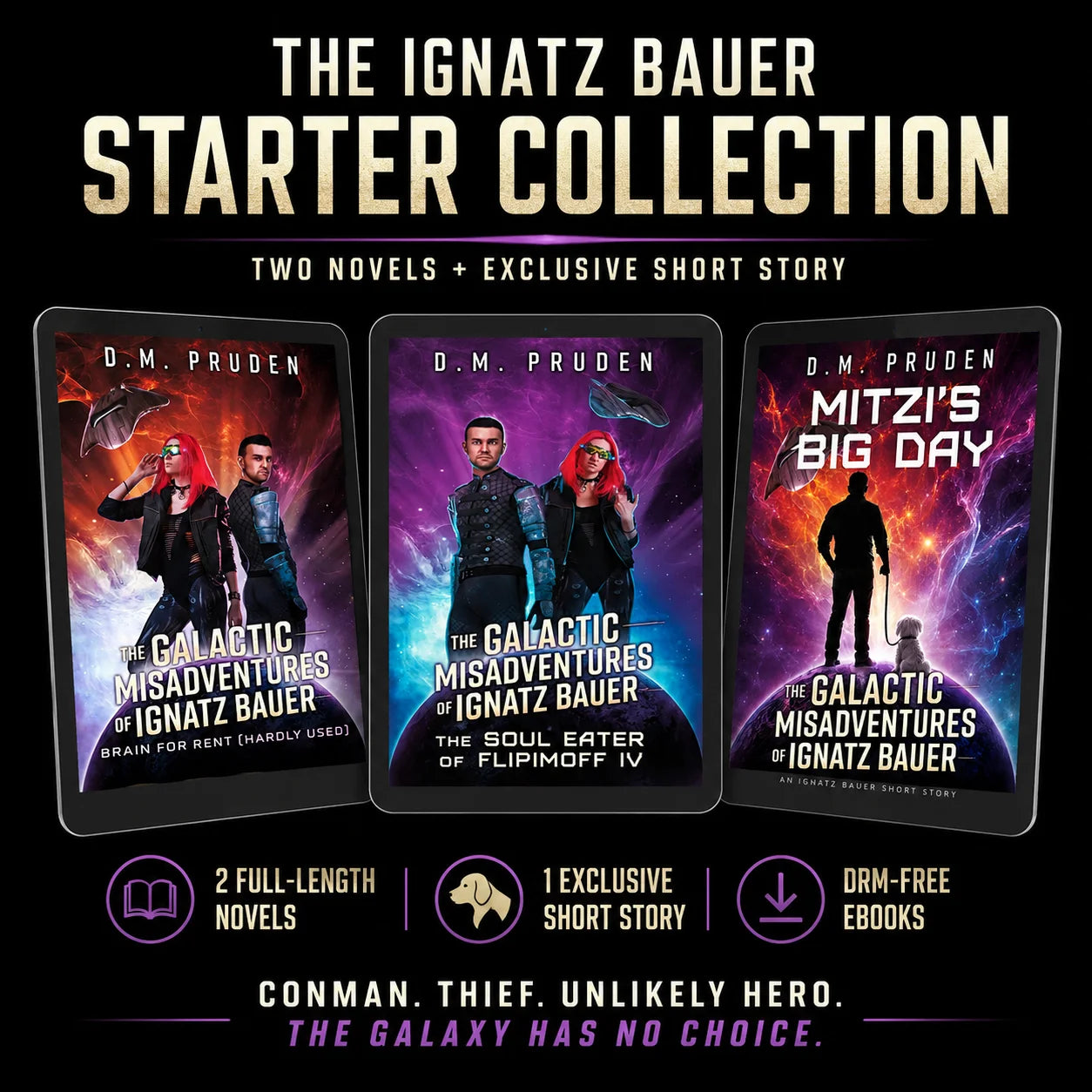 Promotional graphic for 'The Ignatz Bauer Starter Collection' by D.M.Pruden